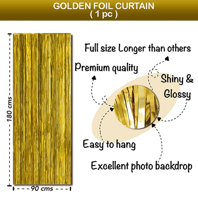 Golden Foil Curtain Design